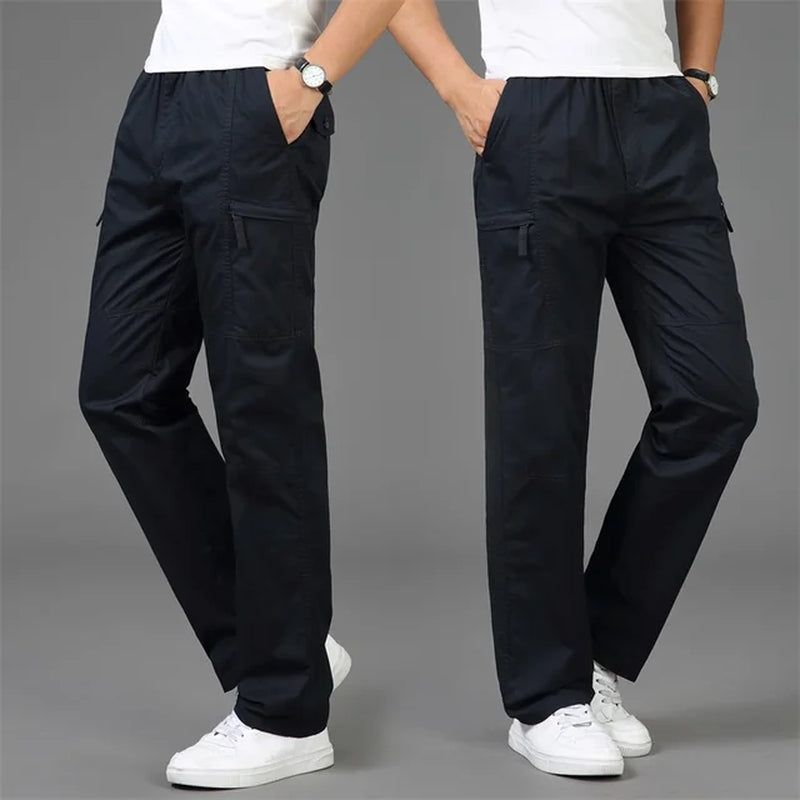 2024 Autumn Fashion Men Pants Casual Cotton Long Pants Straight Joggers Homme Big Size 5XL Comfortable Loose Trousers for Men
