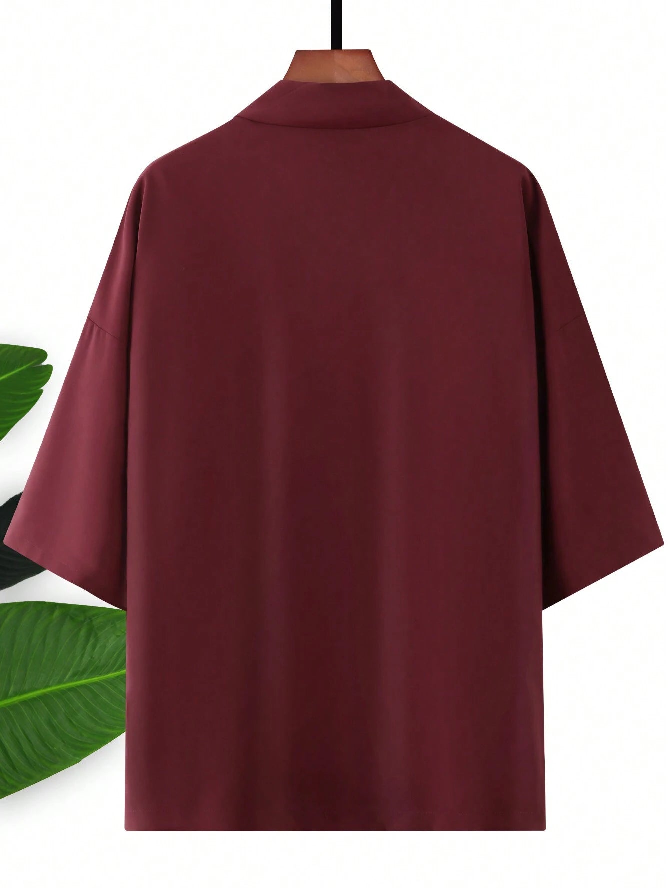 Manfinity Men Solid Drop Shoulder Kimono without Tee
