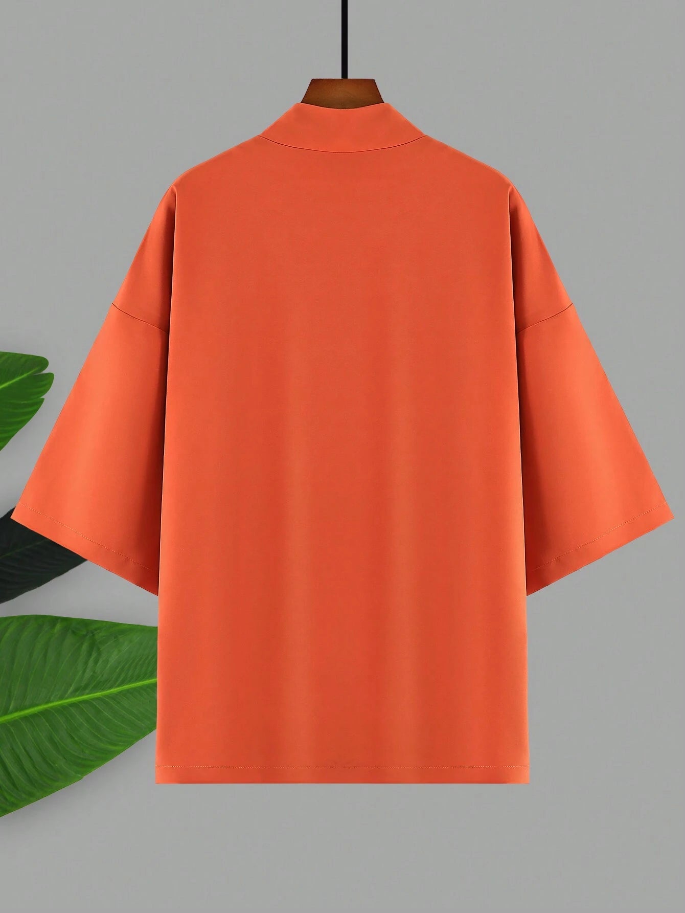 Manfinity Men Solid Drop Shoulder Kimono without Tee