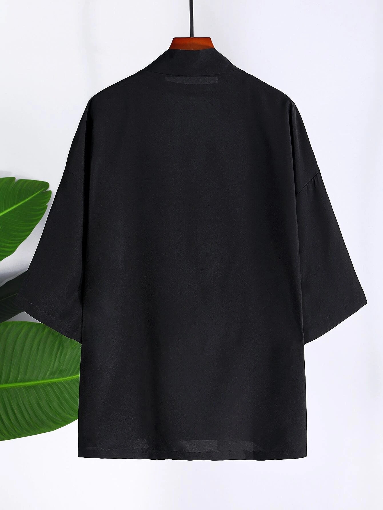 Manfinity Men Solid Drop Shoulder Kimono without Tee