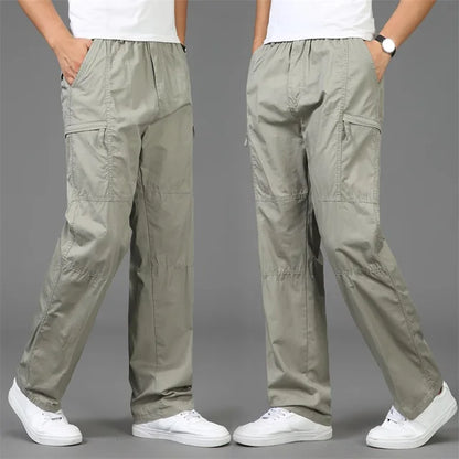 2024 Autumn Fashion Men Pants Casual Cotton Long Pants Straight Joggers Homme Big Size 5XL Comfortable Loose Trousers for Men
