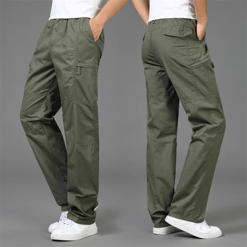 2024 Autumn Fashion Men Pants Casual Cotton Long Pants Straight Joggers Homme Big Size 5XL Comfortable Loose Trousers for Men