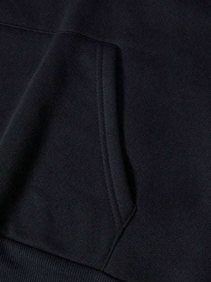 Men'S Character Letter Print Drawstring Hooded Sweatshirt